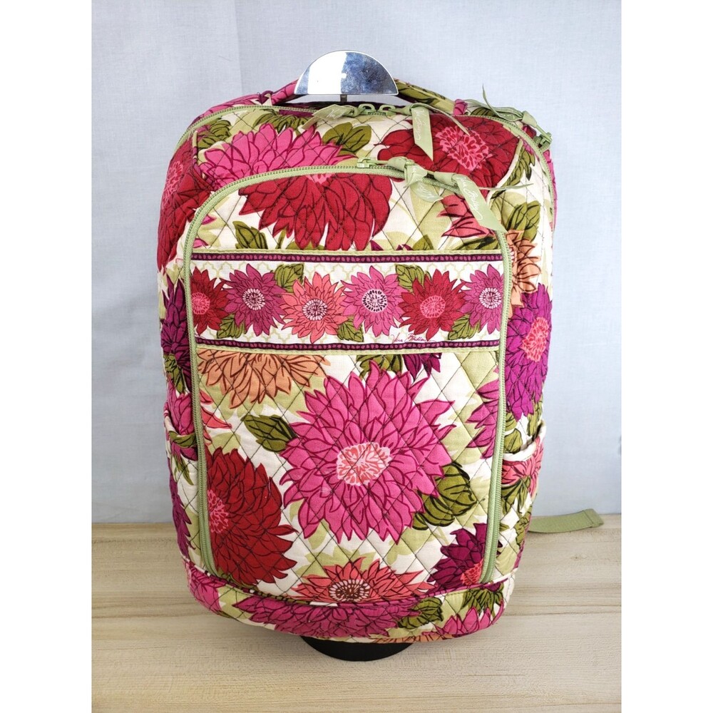 Vera Bradley Quilted Laptop Backpack Retired Hello Dahlia Pattern